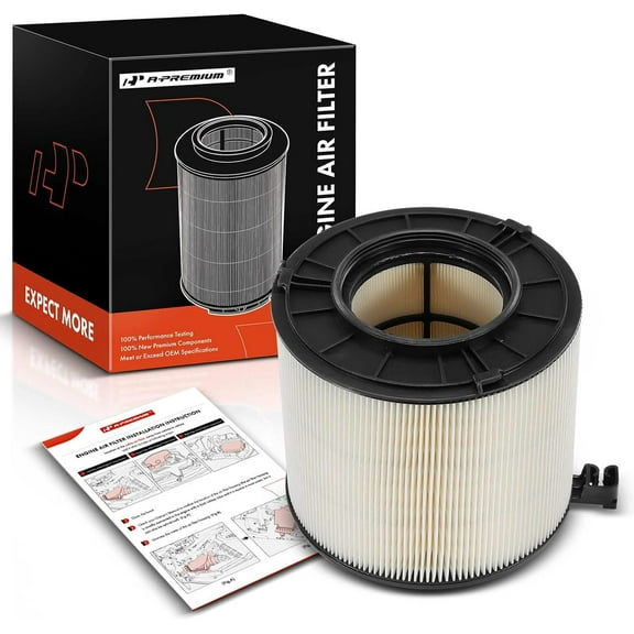 A-Premium Engine Air Filter Compatible with Audi A4, A5, Q5, RS5, S5, S6, S7, SQ5, A4 Quattro, A5 Quattro, 2015-2023, 2.0L 2.9L 3.0L, Replace# AF3630, 8W0133843C