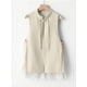 thumbnail image 3 of Chaqueta de piel auténtica sin mangas con cuello alto para mujer, tendencia 2024, abrigo de piel de oveja auténtica con forro de encaje de doble cara, 3 of 5