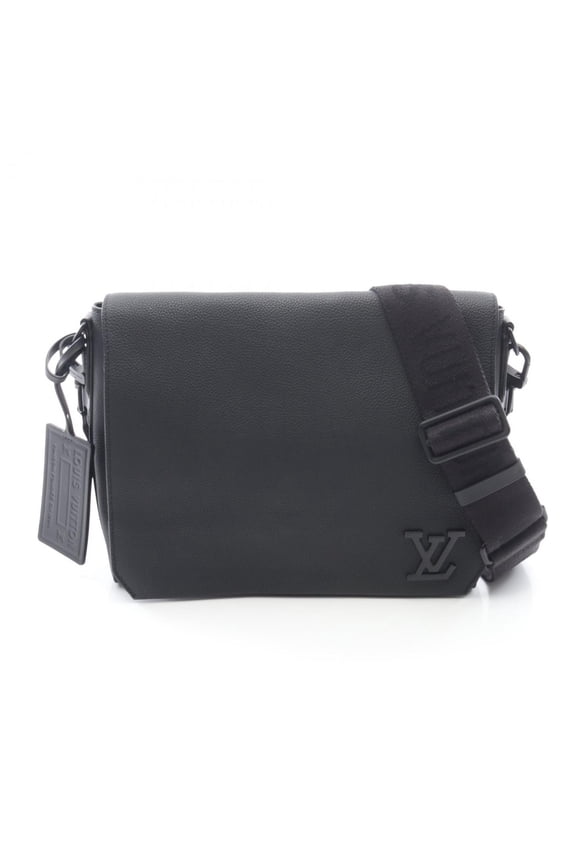 Pre-Owned Louis Vuitton Take Off Messenger Shoulder Bag/Handbag, Leather, Men's, Black, M57080
