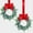 Red, variant on 2PCS Faux Kitchen Cabinet Wreaths Eucalyptus Wreaths with Ribbon Artificial Green Leaves Wreaths Decorative Hanging Wreaths for Cabinet Wall Window Front Door Decors