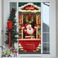 thumbnail image 6 of Seyotauo Christmas Door Cover Decoration Front Door Backdrop Window Cover House Santa Christmas Tree Snowman Outdoor Sign for Home Wall Indoor Party Decorations 80 x 36 Inch, 6 of 6