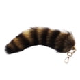 thumbnail image 2 of Tnobhg Faux Raccoon Tail Fur Decoration Soft Fluffy Lobster Clasp DIY Car Key Ring Hanging Pendant Backpack Decoration Birthday Gift, 2 of 8
