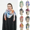 thumbnail image 2 of WREESH Ladies' Plaid Winter Shawl, European Style Circular Yarn Triangular Warm and Comfortable Scarf Multicolor, 2 of 2