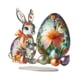 thumbnail image 2 of Decoración de huevo de conejo de Pascua 2D, adorno plano de escritorio, arte, artesanía, regalo de cumpleaños Estilo H, 2 of 9