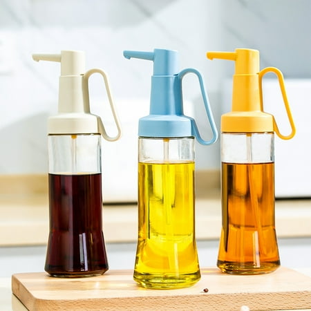 

Toma Glass Oil Bottle Salad Dressing Vinegar Pour Pot BBQ Empty Pouring Container Household Bakery Restaurants Chef Accessories Blue