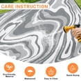 thumbnail image 6 of Kzaei Waterproof Outdoor Rug, 9'x12' Reversible Plastic Camping Area Rugs, Gray & White, 6 of 6