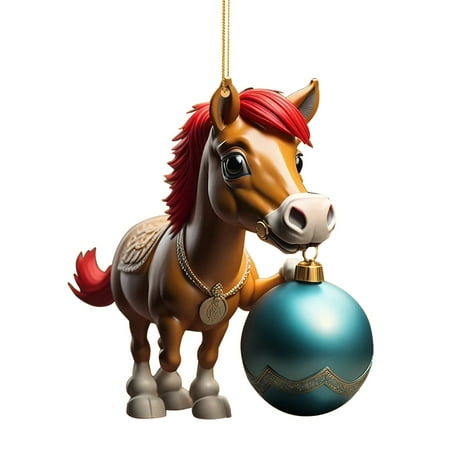 

WANSPRINE Warehouse Sale Decorative Hooks for Hanging 2D Cartoon Horse Step On Small Acrylic Pendant Accessories