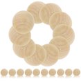 thumbnail image 1 of 20Pack Half Round Wooden Beads for DIY Art Craft Jewelry Making Home Decoration, 1 of 8