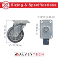 thumbnail image 4 of AlveyTech Front 4"" Caster Wheel - For Hoverboard Go-Kart Kits Toolboxes Replacement Kids Cart Wheels Adjustable Balancing Hover Scooter Board Accessories Anti-Mark Gray DIY Attachment 1-Pack, 4 of 5