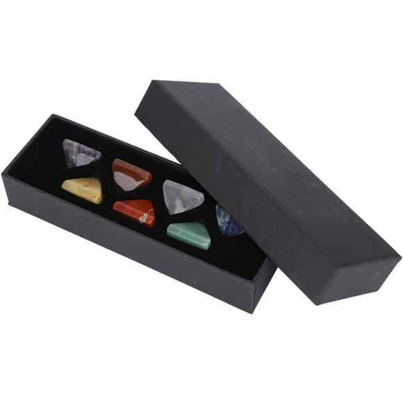 Rdeghly 7 Chakra Pyramid Crystals Bracelet Healing Stone Balance Reiki Yoga + Gift Box