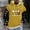 Yellow, variant on KeShDi Christmas Long Sleeve Shirts for Men Casual Fashion Hooded Sweatshirts Round Neck Print Pullover Long Sleeve Sweatshirt Yellow M