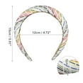 thumbnail image 4 of Unique Bargains 1 Pc Classic Foam Raffia Straw Headband for Women for Girls 5.91"x1.18" White, 4 of 6