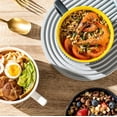 thumbnail image 2 of 32 oz Ceramic Soup Bowl with Handles – Microwaveable Ramen Bowl with Lid, Soup Cup, Suitable for Cereal, Oatmeal, Ramen, Instant Noodles, etc., with Lid., 2 of 8