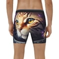 thumbnail image 2 of Men's Boxer Briefs, Astronaut Cat Soft and Breathable Mens Underwear Boxer Briefs With Widen Waist, 2 of 5