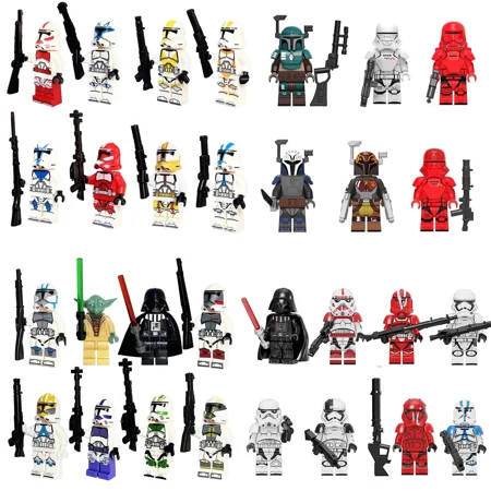 30 Pcs Star Wars Epic Hero Stormtrooper 4" Action Figure Set 1.77 inch Clone Wars Figures for Kids Birthday Gift