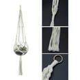 thumbnail image 4 of Plutput Macrame Plant Hangers, 2 Pack Flower Pot Hanger Cotton Rope Plant Hangers Indoor Outdoor Plant Holder for Home Decorations 40 inches(Off-White), 4 of 7