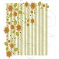 thumbnail image 3 of Floral Duvet Cover Set, Retro Flourishing Spring Flowers and Swirled Branches on Striped Background, Decorative 3 Piece Bedding Set with 2 Pillow Shams, King Size, Green Orange White, by Ambesonne, 3 of 3