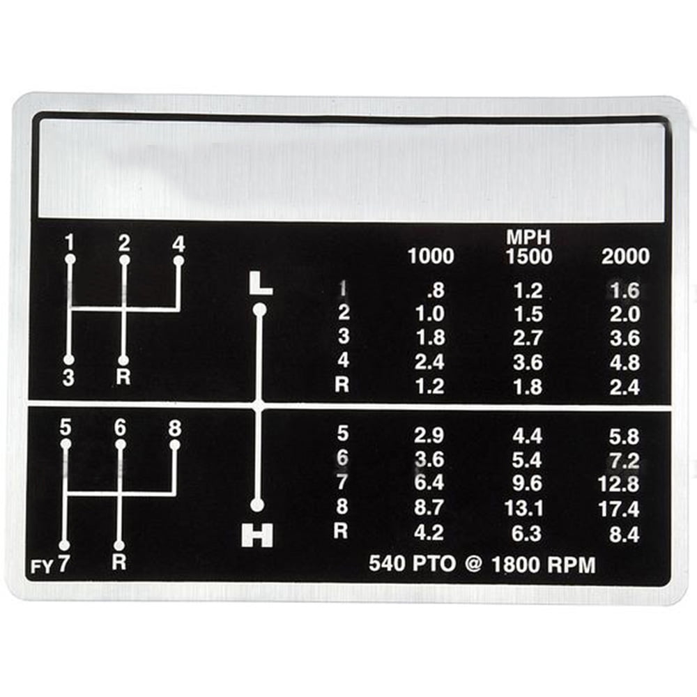 RAParts 8 Speed Transmission Shift Pattern Decal Fits Ford