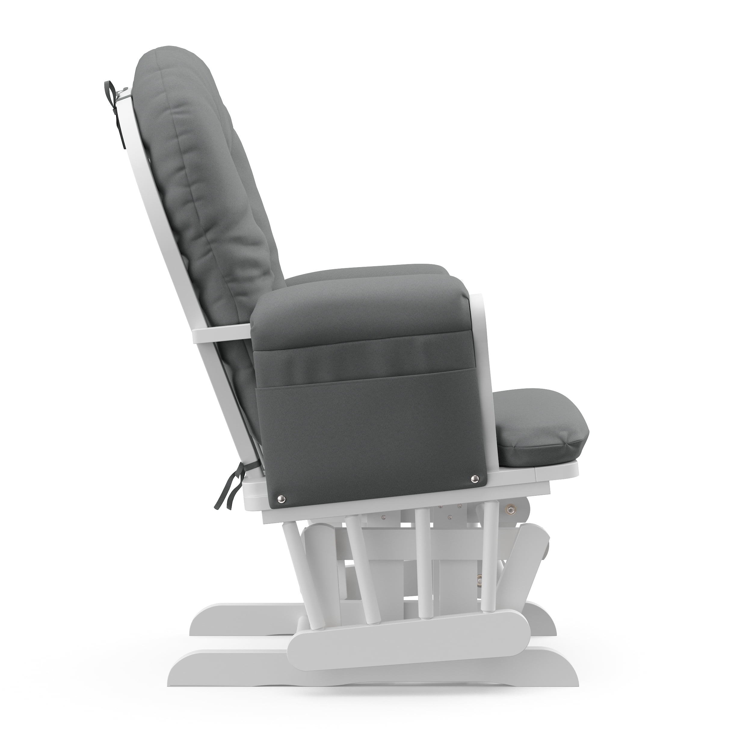 Storkcraft Hoop Infant Nursery Glider and Ottoman, White with Gray