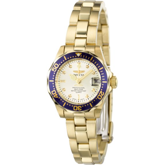 Invicta Women's Pro Diver Gold Dial Watch - 4610