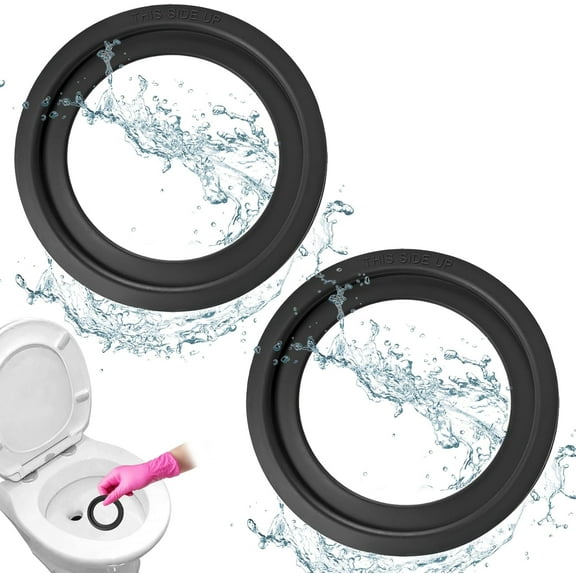 XD4-2 Pack RV Toilet Seal Replacement Kit Compatible with Thetford Dometic 300/310/320 Replace Part 385311658, Durable Flush Ball Seal Gaskets Solves Common Leakage Issue (Black)*04