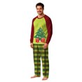 thumbnail image 2 of Onlypjs Family Christmas Pajamas Matching Sets, Christmas Tree Raglan Tops with Plaid Pants, Holiday Lounge Sets for Couples, Women and Men, 2 of 5