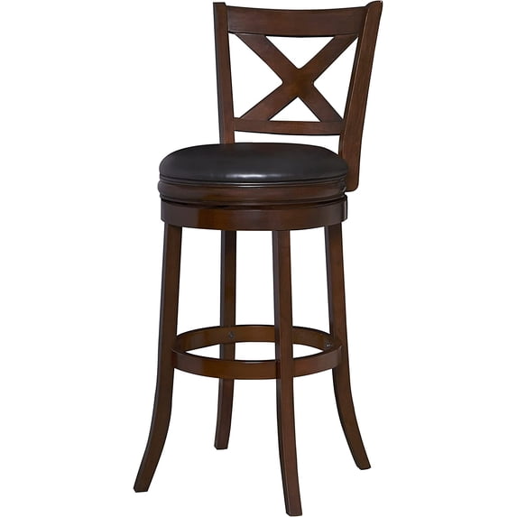 ZXNYH Swivel Counter Height Barstool 24 Inch Seat Height Light Brown Set of 1