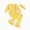 H186-Yellow, variant on TOWED22 Baby Girl Clothes Print Long Sleeve Romper Shirt Flare Pants Cute 3PC Fall Winter Outfits Headband,6-9 M