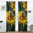 thumbnail image 2 of Ladybug Daisies Flowers Curtains Black Out 72 Inch Length Curtains for Sliding Glass Doors Bedroom Living Room 2 Pack, 2 of 6