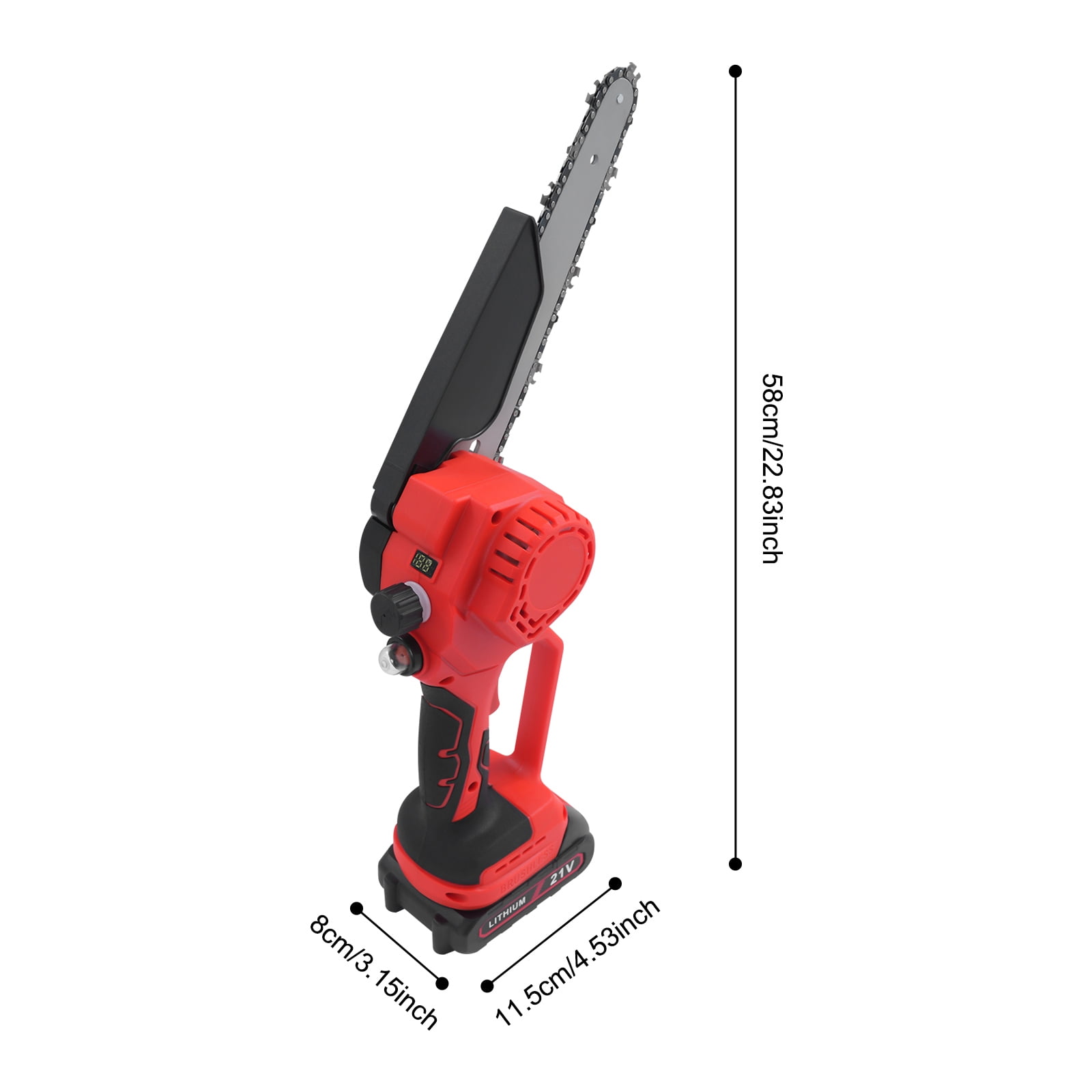 3.15*4.53*22.83 Excellent Black Red Mini Handheld Electric Chain Saw for Home Repairs and Maintenance