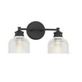 thumbnail image 3 of Trade Winds Addison 2-Light Bathroom Vanity Light in Matte Black, 3 of 5