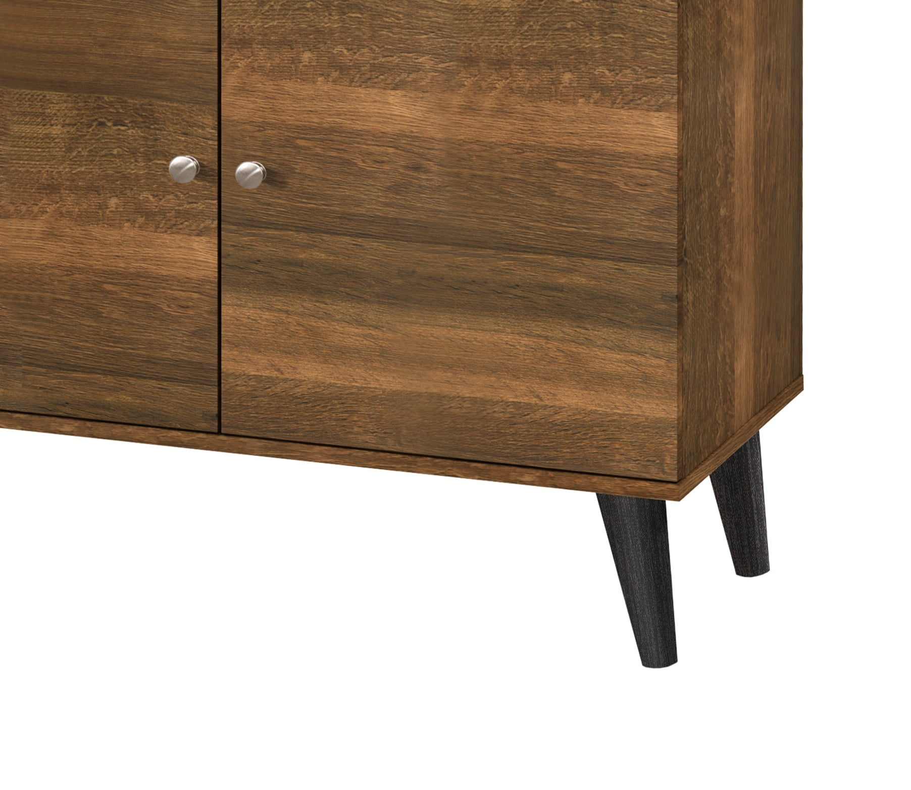 MOONMISS TV Stand for TVs up to 70",with 2 Storage Shelves& 1 Cabinet,Wood Modern Entertainment Centre for TV in Living Room,Brown