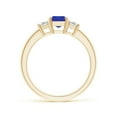thumbnail image 2 of Angara Natural 1 Ct. Tanzanite with Diamond Classic Ring in 14K Yellow Gold for Women (Ring Size: 3.5), 2 of 9