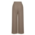 thumbnail image 5 of Ayolanni Pants for Women Plus Size Palazzo Khaki Wide-Leg Solid Elastic Band Slacks Women's Pants Jeans XL, 5 of 7