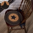 thumbnail image 3 of VHC Brands Farmhouse Star Primitive Chair Pad Seat Cushion, Round, Braided Jute, Black Tan, 15 inch, 3 of 5