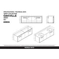 thumbnail image 6 of Fine Fixtures Oakville 72 in. W x 20 in. D x 33 in. H Wall Mounted Bathroom Vanity in Onix Grey with White Ceramic Sink - Chrome hardware, 6 of 8
