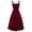 Red, variant on YHAJDS Women Tank Midi Dress Summer Wrap Bustier Lace Waist Solid Color Dress