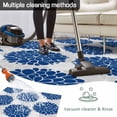 thumbnail image 5 of Dahlia Flower Outdoor Rug 4x6 Ft - Reversible Patio Rug Outdoor Camping Rugs, Farmhouse Botanical Blue Grey Floral Washable Indoor Outdoor Area Rugs, Non-Slip Outdoor Carpet Runner for Deck/Porch, 5 of 8