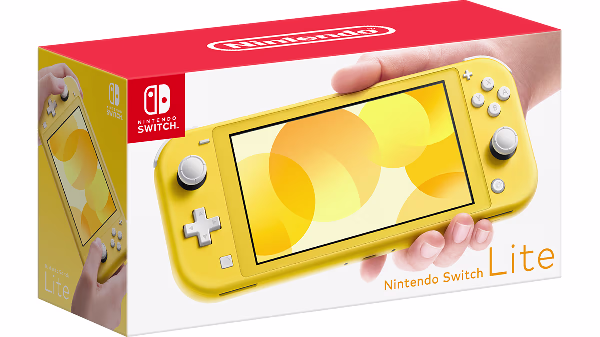 Nintendo Switch Lite Yellow (International Edition) Bundle with Super Smash Bros Ultimate