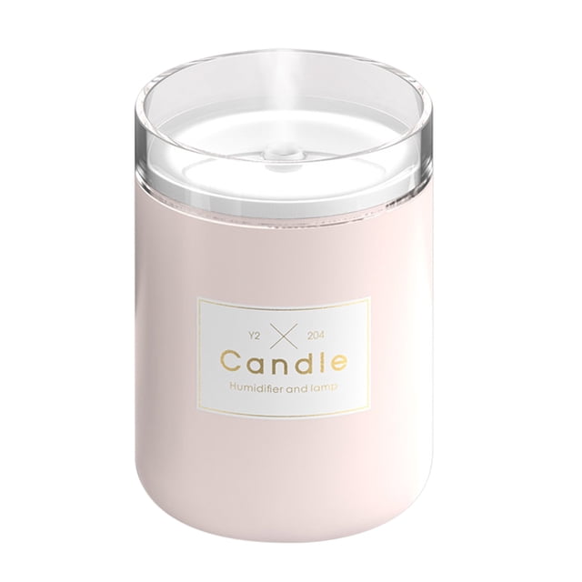 Vela Humidificador de aire sónico Oficina Hogar y coche Aromaterapia Difusor de aceites esenciales Dormitorio Habitación Mist Maker, Rosa Methold HA3455-02B