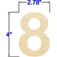 thumbnail image 2 of Pack of 1, 4 Inch x 1/8" Baltic Birch 8 Round Wood Numbers for Wood Craft Project, Children or Adult Art Work, Home and Holiday Décor and DIY Fun, Made in USA, 2 of 2