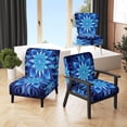 thumbnail image 1 of Designart « Fleurs Fractales en Turquoise et Blanc VII » Fauteuil d'Appoint Rembourré à Fleurs Fractales Turquoise - Fauteuil Moderne pour Salon, 1 of 7