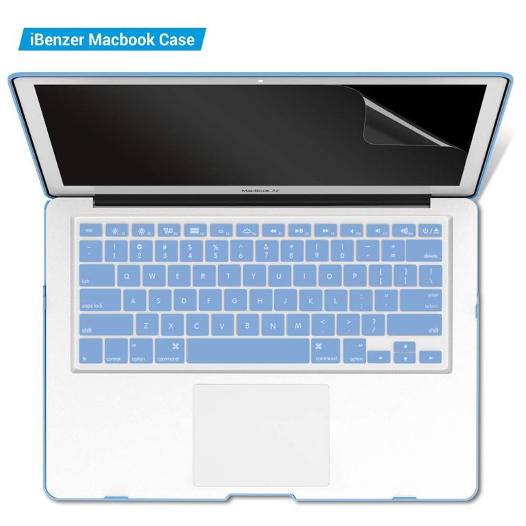 IBENZER Old Version (2010-2017 Release) MacBook Air 13 Inch Case (Models:  A1466 / A1369), Plastic Hard Shell Case with Keyboard & Screen Cover for Apple  Mac Air 13, Airy Blue, W-A13-ARBL+2 