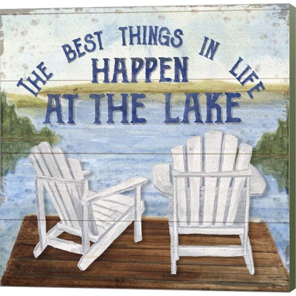 Lake Living I (best things) by Tara Reed, Canvas Wall Art