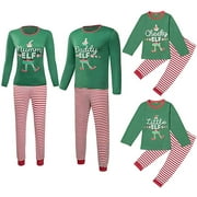 Matching Family Christmas Pajamas Set Long Sleeve Homewear Dad Mom Baby Kids Christmas PJ's Sleepwear Set