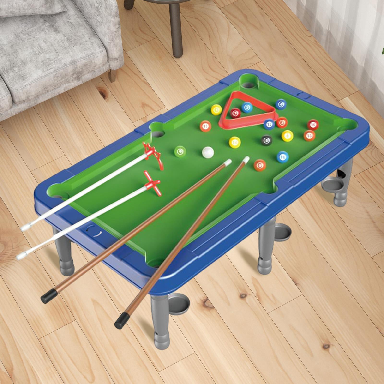 Mini Pool Table Top Games: 36-Inch Tabletop Billiards Table Set with 16  Pool Balls, 2 Cues, 1 Triangle Rack, 2 Chalks & 1 Table Brush, Portable  Pool