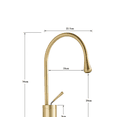 thumbnail image 2 of Grifo Mezclador Para Baño Lavabo Llave Monomando Fregadero Acabado Mate Xtellar Color Dorado, 2 of 3