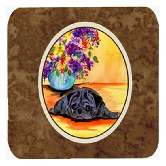 Pug Foam Coasters - Set Of 4