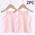 thumbnail image 2 of Fancifize 2 Pack Girls Ribbed Knit Tank Tops Cotton Scoop Neck Sleeveless Cami Undershirts for Kids, 2 of 6