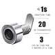 thumbnail image 2 of de gabinete de digital 20 Huellas dactilares de armario Aleación de zinc Plata 30mm Zulema Cerradura de cajón de huellas dactilares, 2 of 8
